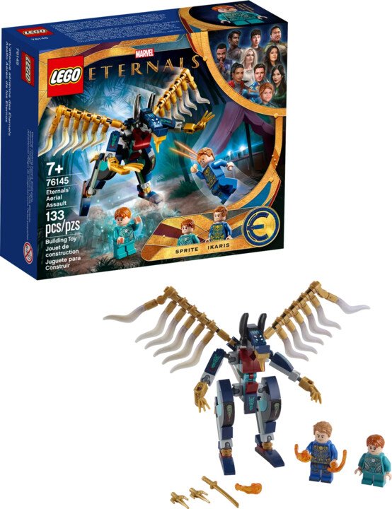 Set lodër LEGO® Marvel Super Heroes 76145 Eternal Air Attack, 133 pjesë