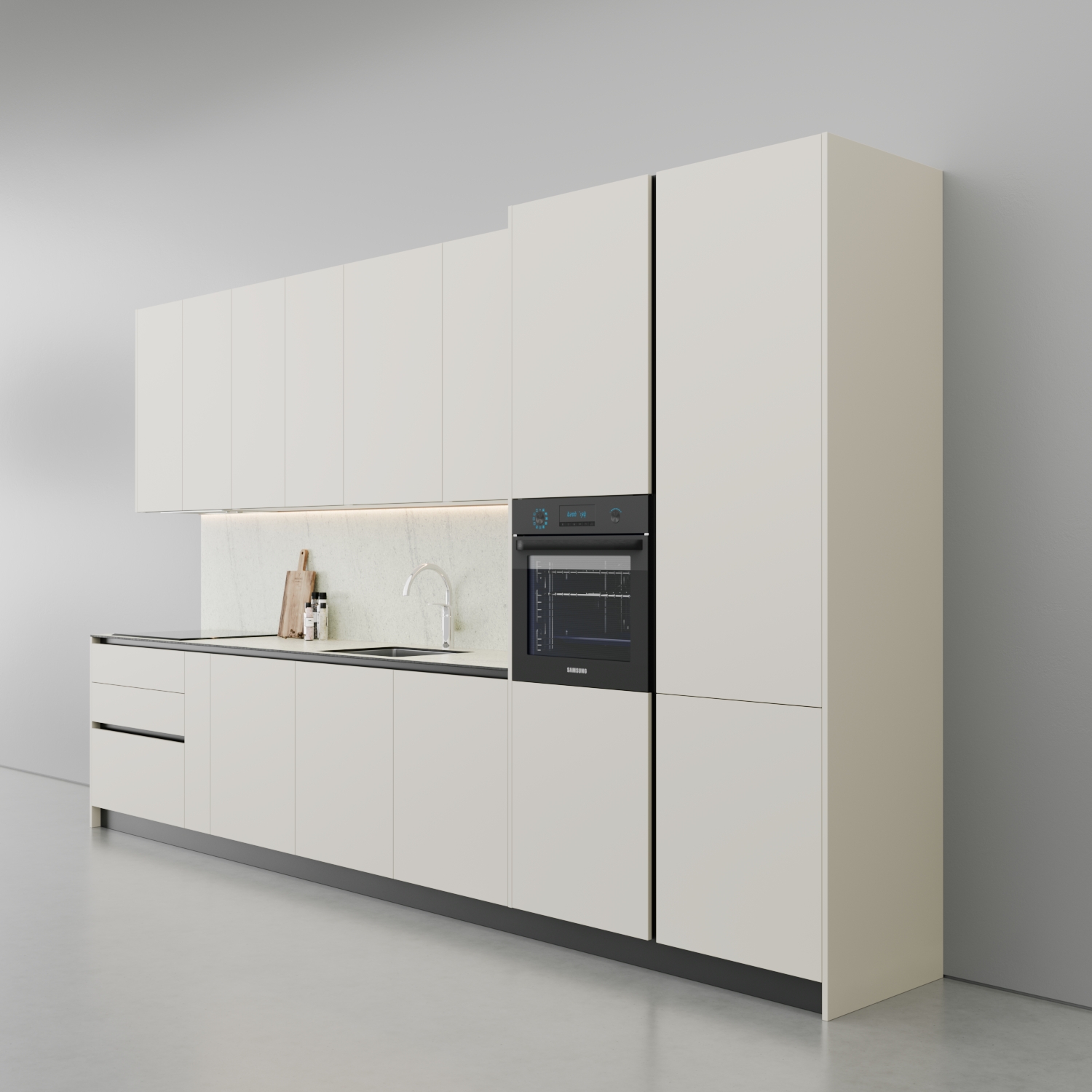 Kuzhinë IMMIGRAND SYSTEMS, Lineare, Pastel Beige