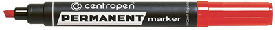 Centropen 8576 Перманентен Маркер, Скошен Врв, Црвен