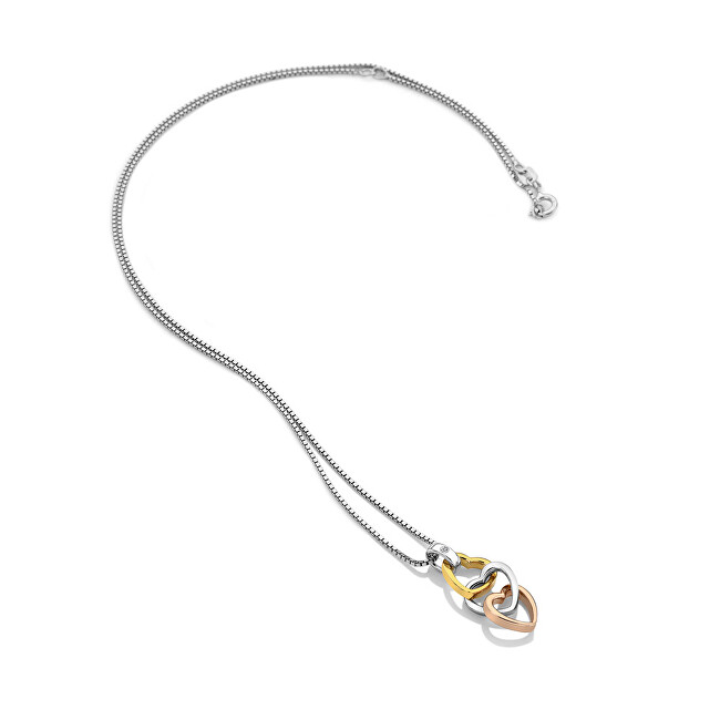 Hot Diamonds Trio Three Tone Interlocked Hearts Ѓердан