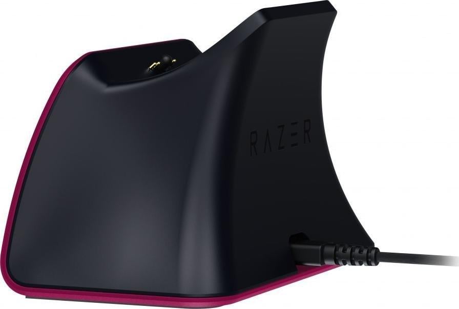 Stacion karikimi për kontroller PS5 Razer DualSense, i zi/rozë