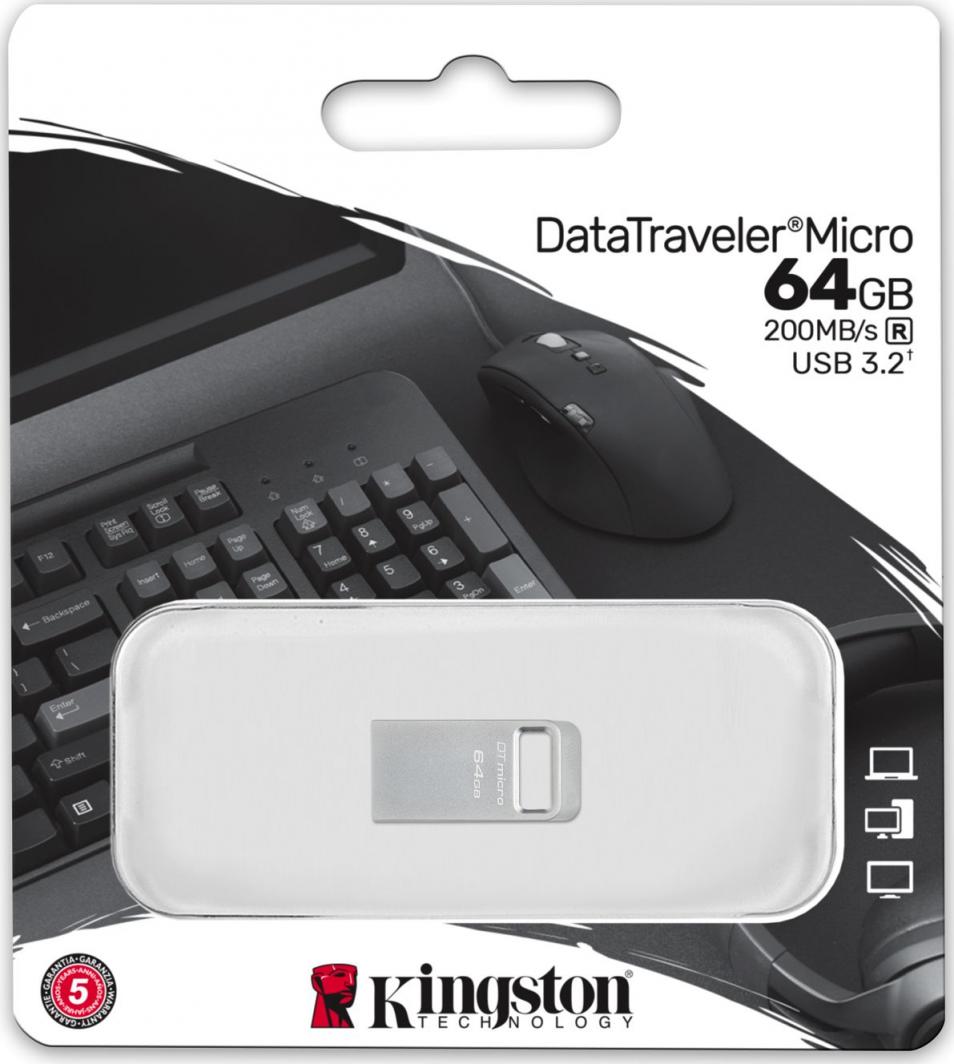 USB Kingston DataTraveler Micro Gen 2, 64 GB