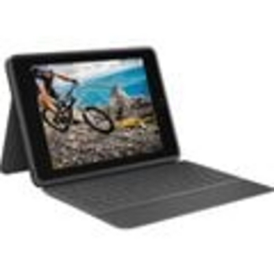 Mbrojtëse Logitech Rugged me tastierë për Apple iPad (gjenerata 7-të, 8-të), US, e zezë