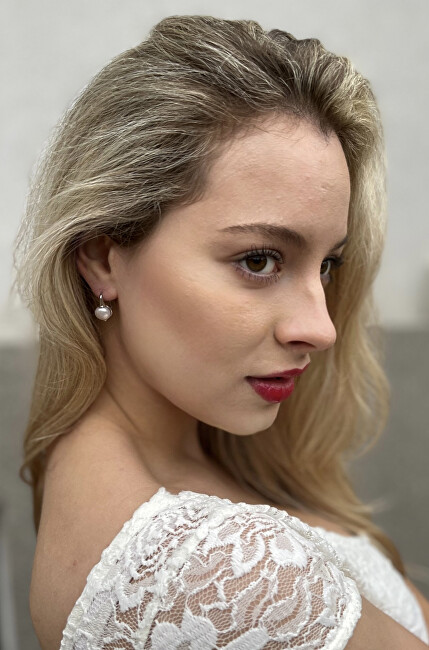 JwL Luxury Pearls Бронзени Обетки со Вистински Бисери JL0533