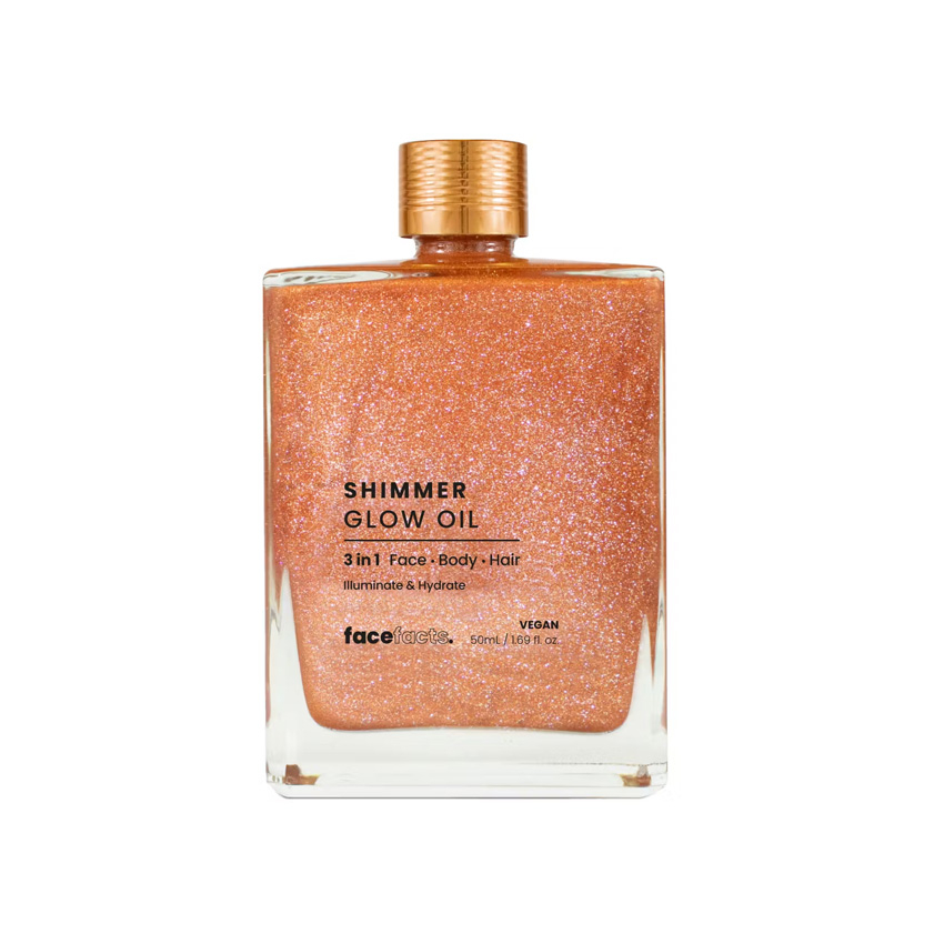 Face Facts 3in1 Shimmer Glow Oil - 50ml - Shkëlqyes-Ndriçues për trup dhe fytyrë