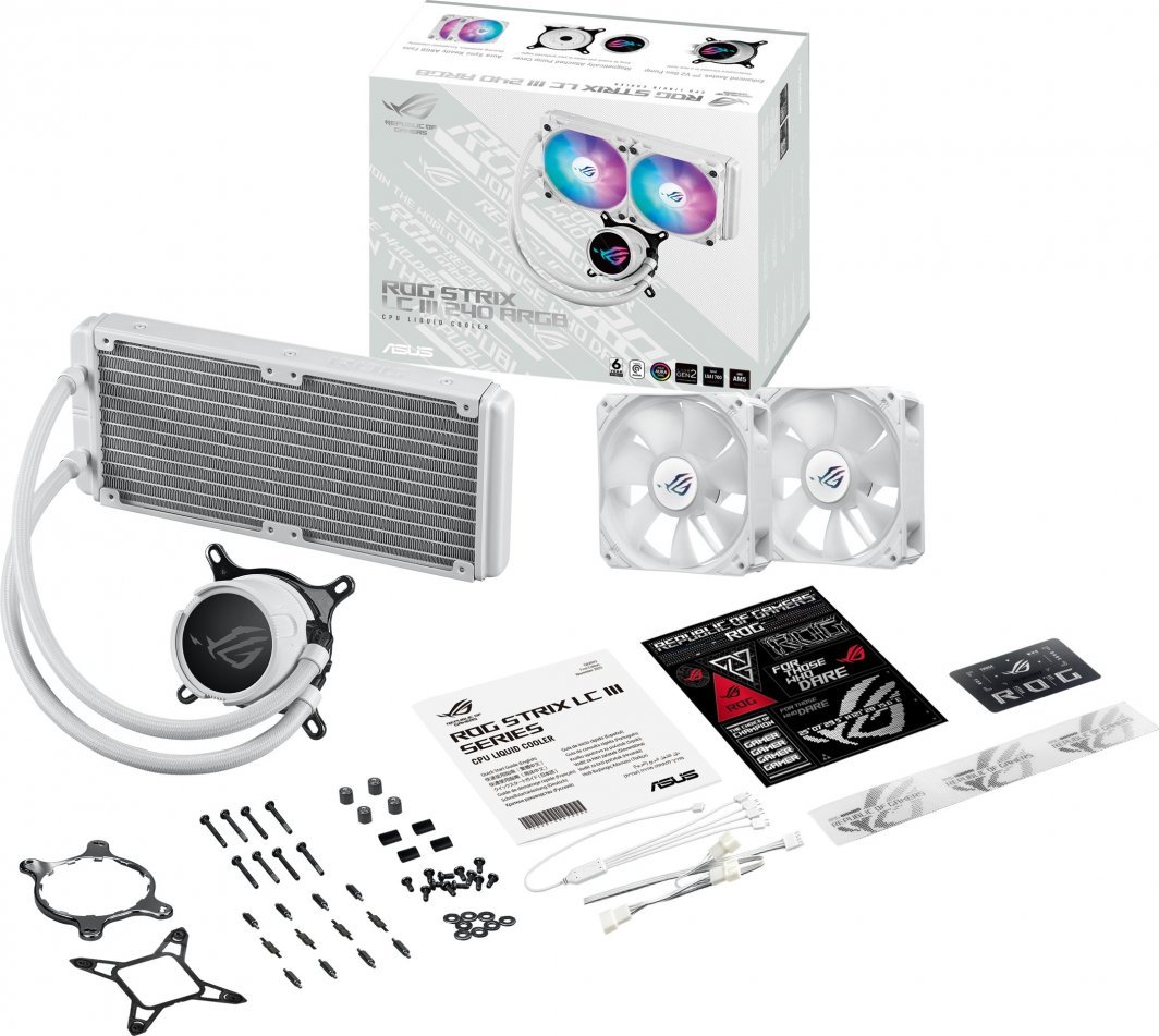 Ftohës Asus ROG Strix LC III 240 ARGB (90RC00S2-M0UAY0), i bardhë