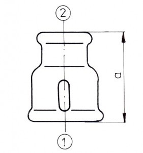 Lidhëse Odlewnia Zawiercie M2 3/4 x 1/2"