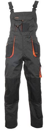 Kominoshe pune Dungarees Classic, nr. 56, të zeza / të hirta / portokalli