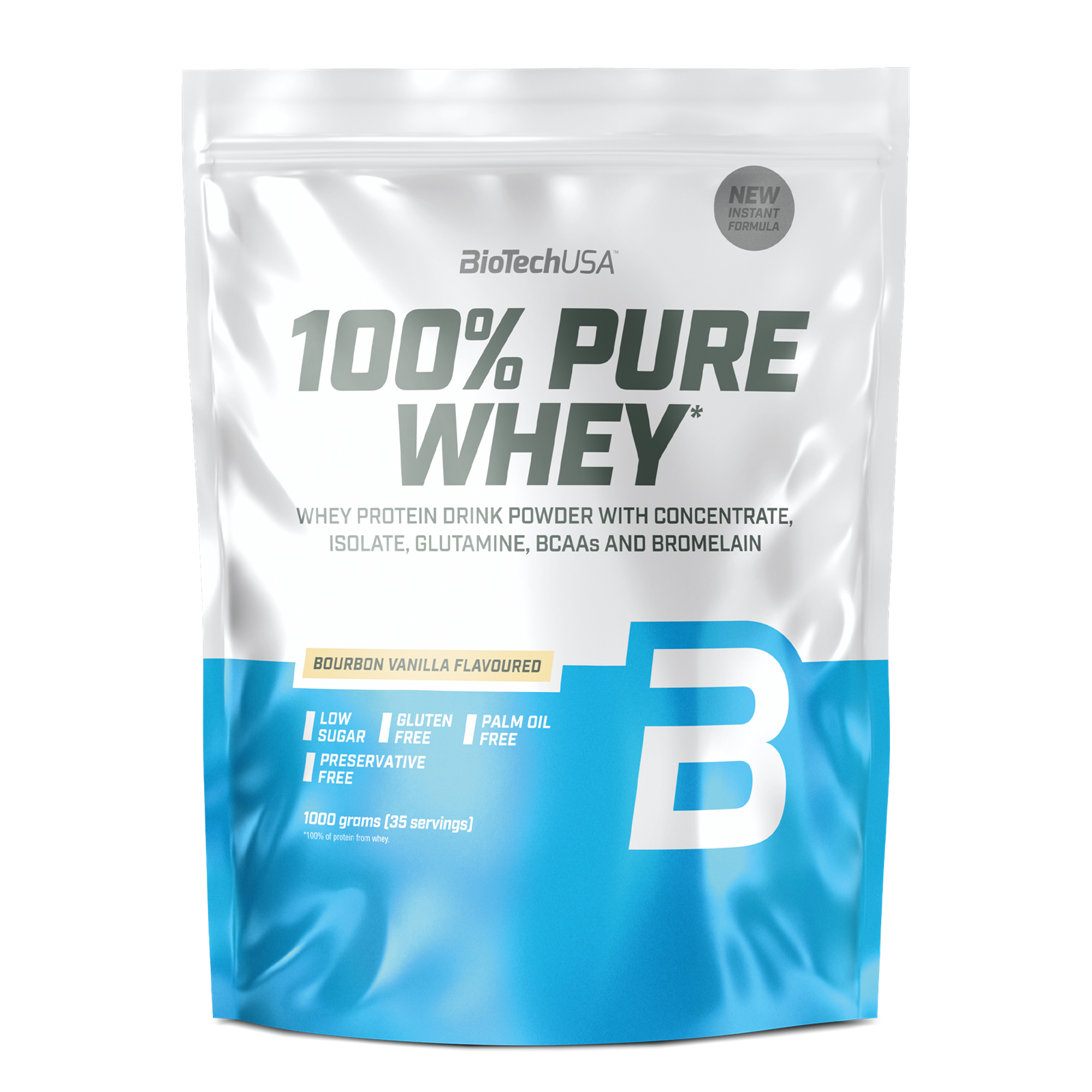 Proteinë 100% PURE WHEY, 1kg Bourbon Vanilla