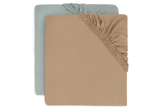 Qarqaf shtrati 60x120cm-Sea Green/Biscuit - 2 Pack