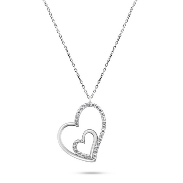 Qafore Brilio Silver Hearts NCL72W
