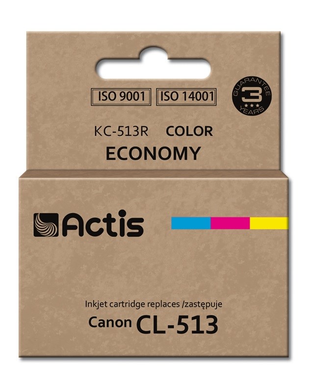 Ngjyrë për printer Actis KC-513R (zëvendësim për Canon CL-513), 15 ml, e kaltër / vjollcë / e verdhë Ngjyrë për printer Actis KC-513R (zëvendësim për Canon CL-513), 15 ml, e kaltër / vjollcë / e verdhë